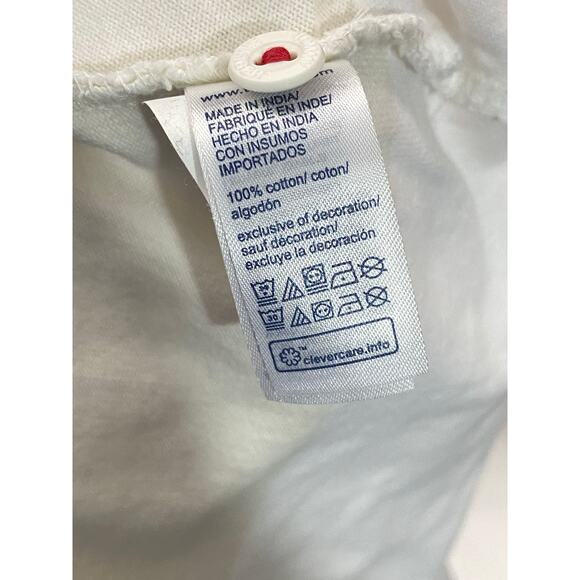 Tommy Hilfiger White and beige Short Sleeve Polo Shirt Size Large - Picture 7 of 12